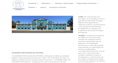 Desktop Screenshot of academiaportuguesadahistoria.gov.pt
